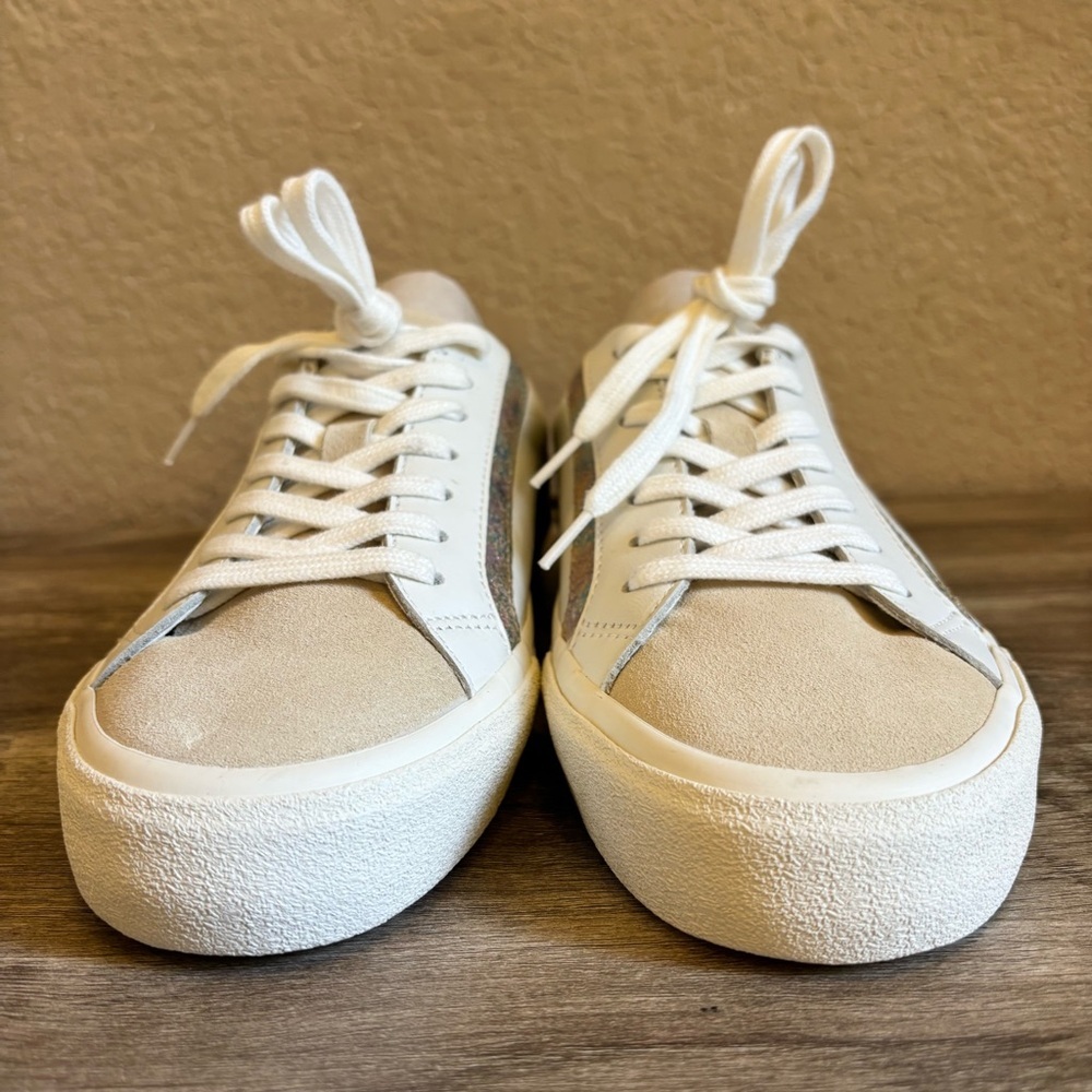 NWOB Madewell Sidewalk Low-Top Sneakers in Iridescent Leather - Picture 6 of 14
